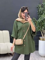 مانتو پانچ جیب پاکتی شیوا کد 5366 - تصویر 17