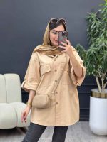 مانتو پانچ جیب پاکتی شیوا کد 5366 - تصویر 16