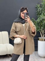 مانتو پانچ جیب پاکتی شیوا کد 5366 - تصویر 2