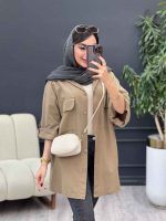 مانتو پانچ جیب پاکتی شیوا کد 5366 - تصویر 8