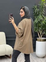 مانتو پانچ جیب پاکتی شیوا کد 5366 - تصویر 15