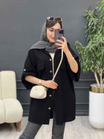 مانتو پانچ جیب پاکتی شیوا کد 5366 - تصویر 7