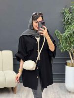 مانتو پانچ جیب پاکتی شیوا کد 5366 - تصویر 13