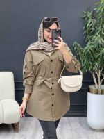 مانتو دو جیب پاکتی سایه کد 5368 - تصویر 6