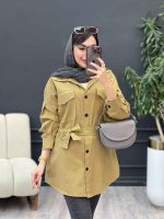 مانتو دو جیب پاکتی سایه کد 5368 - تصویر 10
