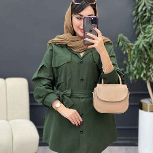 مانتو دو جیب پاکتی سایه کد 5368