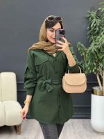 مانتو دو جیب پاکتی سایه کد 5368 - تصویر 7