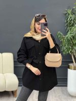 مانتو دو جیب پاکتی سایه کد 5368 - تصویر 3