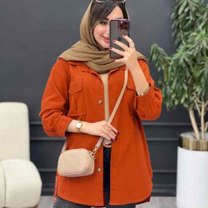 مانتو جیب پیله پاکتی پایین هلال کد 5372