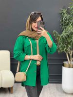 مانتو جیب پیله پاکتی پایین هلال کد 5372 - تصویر 16