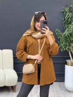 مانتو جیب پیله پاکتی پایین هلال کد 5372 - تصویر 6