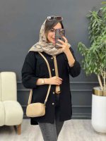 مانتو جیب پیله پاکتی پایین هلال کد 5372 - تصویر 5