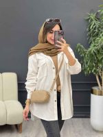 مانتو جیب پیله پاکتی پایین هلال کد 5372 - تصویر 13