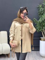 مانتو جیب پیله پاکتی پایین هلال کد 5372 - تصویر 12