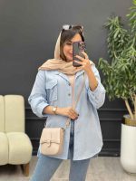 مانتو جیب پیله پاکتی پایین هلال کد 5372 - تصویر 2