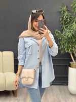 مانتو جیب پیله پاکتی پایین هلال کد 5372 - تصویر 11