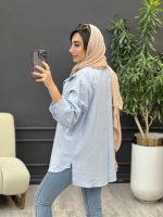 مانتو جیب پیله پاکتی پایین هلال کد 5372 - تصویر 18