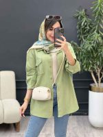 مانتو جیب پیله پاکتی پایین هلال کد 5372 - تصویر 8