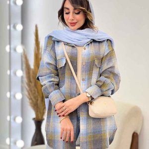 مانتو چهارخونه جیب پاکتی ساغر کد 5369