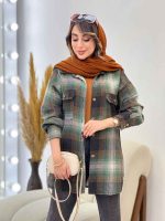 مانتو چهارخونه جیب پاکتی ساغر کد 5369 - تصویر 12