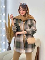 مانتو چهارخونه جیب پاکتی ساغر کد 5369 - تصویر 10