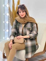 مانتو چهارخونه جیب پاکتی ساغر کد 5369 - تصویر 8