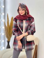 مانتو چهارخونه جیب پاکتی ساغر کد 5369 - تصویر 9