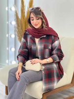 مانتو چهارخونه جیب پاکتی ساغر کد 5369 - تصویر 18