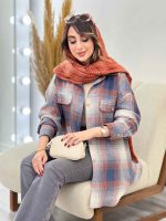 مانتو چهارخونه جیب پاکتی ساغر کد 5369 - تصویر 15