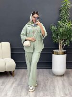 ست مانتو و شلوار کارگو برش دار کد 5349 - تصویر 15