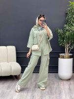 ست مانتو و شلوار کارگو برش دار کد 5349 - تصویر 13