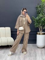 ست مانتو و شلوار کارگو برش دار کد 5349 - تصویر 11