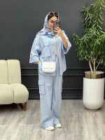 ست مانتو و شلوار کارگو برش دار کد 5349 - تصویر 19