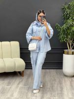 ست مانتو و شلوار کارگو برش دار کد 5349 - تصویر 16