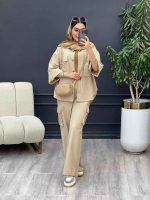 ست مانتو و شلوار کارگو برش دار کد 5349 - تصویر 9