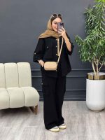 ست مانتو و شلوار کارگو برش دار کد 5349 - تصویر 10