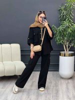 ست مانتو و شلوار کارگو برش دار کد 5349 - تصویر 5