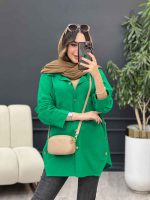 مانتو بغل سه دکمه میسا کد 5373 - تصویر 9