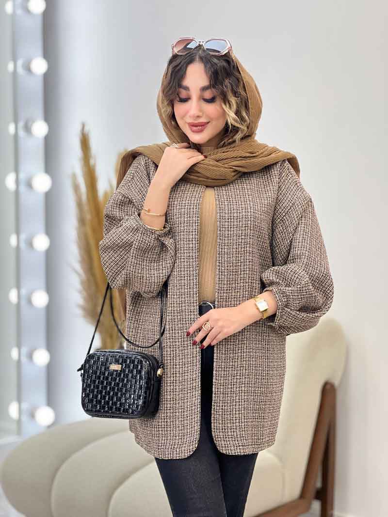 مانتو آستین پیله گیتا کد 5376 مانتو آستین پیله گیتا کد 5376