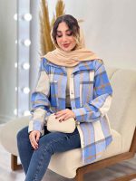 شکت چهارخونه دو جیب کد 5382 - تصویر 5