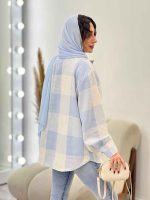 شکت چهارخونه دو جیب کد 5382 - تصویر 14