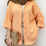 شومیز آستین پاکتی نازلی کد 5377