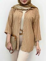 شومیز آستین پاکتی نازلی کد 5377 - تصویر 14