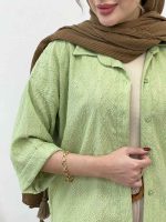 شومیز آستین پاکتی نازلی کد 5377 - تصویر 12