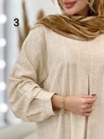 مانتو لینن نچرال جلو پیله کد 5333 - تصویر 13