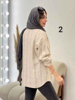 مانتو لینن نچرال جلو پیله کد 5333 - تصویر 5