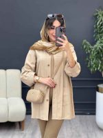 مانتو جلو پیله دو جیب کد 5303 - تصویر 30