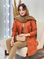 مانتو دو جیب ستین کد 5217 - تصویر 20