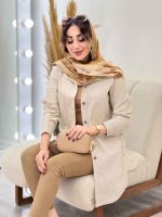 مانتو دو جیب ستین کد 5217 - تصویر 5