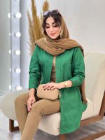 مانتو دو جیب ستین کد 5217 - تصویر 18
